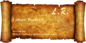Lakos Rudolf névjegykártya